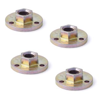 4 plaques supérieures rondes avec filetage M8, plaque de montage, en alliage de zinc massif, 25 mm (1 »), AD-555-25-M8. Plaque de montage, pour pieds de meubles, roulettes de meubles, pieds de machines, pieds d’armoires, pieds de canapé et bien plus