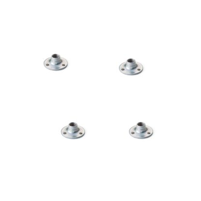 Plaque supérieure ronde en 4 parties avec filetage M8, plaque de montage, en acier robuste, 25 mm (1 »), AP5-M8. Plaque de montage, pour pieds de meubles, roulettes de meubles, pieds de machines, pieds d’armoires, pieds de canapé et bien plus encore,