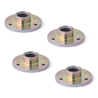 4 plaques supérieures rondes avec filetage W1/2, plaque de montage, en alliage de zinc massif, 39 mm (1,6 »), AD-555-39. Plaque de montage, pour pieds de meubles, roulettes de meubles, pieds de machines, pieds d’armoires, pieds de canapé et bien plus