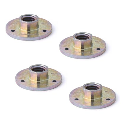 4 plaques supérieures rondes avec filetage W1/2, plaque de montage, en alliage de zinc massif, 39 mm (1,6 »), AD-555-39. Plaque de montage, pour pieds de meubles, roulettes de meubles, pieds de machines, pieds d’armoires, pieds de canapé et bien plus