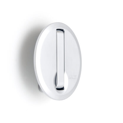Crochet à ressort rond de haute qualité pour encastrement, surface : chrome foncé, 64 mm (2,6 »), NF-R64-SCR. Crochet pliant rond à fermeture automatique, pour tinyhouse, camping-car, caravane, yacht, train, avion, bus et bien plus encore, par Sugats – Image 2