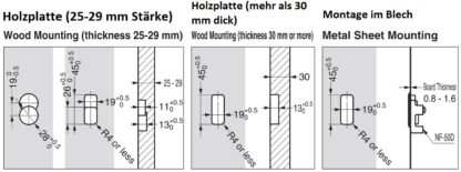 Crochet pliant à ressort rond de haute qualité pour encastrement, surface : chromé, 52 mm (2,1 »), NF-R52-CR. Crochet pliant rond avec fermeture automatique, pour tinyhouse, camping-car, caravane, yacht, train, bus et bien plus encore, par Sugatsune  – Image 4
