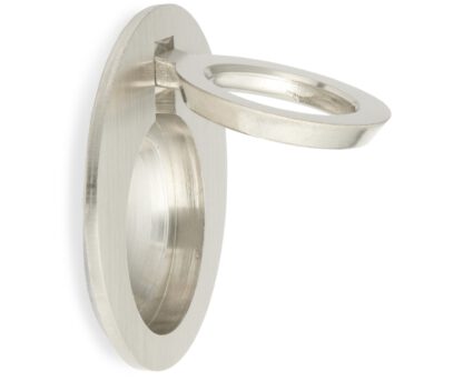 Poignée rabattable ronde en laiton, finition: bronze blanc, satiné mat, 51,2 mm (2.1 ») 580-WB. Poignée annulaire 580-WB pour camping-car, bateau, trappe d’inspection, porte d’inspection, par Sugatsune / LAMP® (Japon) – Image 5