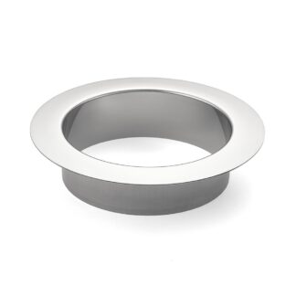 Poubelle ronde de haute qualité, en acier inoxydable, surface : polie brillante, 112 mm (4,5"), finition : plate, AN-LH008-MR. Éjection de déchets en acier inoxydable, pour la restauration de systèmes, l’aménagement de magasins, la restauration et bien pl