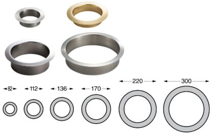 Écoulement rond de haute qualité, en acier inoxydable, surface : mat satiné, 136 mm (5,4"), finition : plat, AN-LH011-HL. Éjection de déchets en acier inoxydable, pour la restauration de systèmes, l’aménagement de magasins, la restauration et bien plus en – Image 2