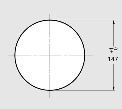 Litière ronde de haute qualité, en acier inoxydable, surface : satiné mat, 170 mm (6,7"), finition : plate, AN-LH015-HL. Éjection de déchets en acier inoxydable, pour la restauration de systèmes, l’aménagement de magasins, la restauration et bien plus enc – Image 3
