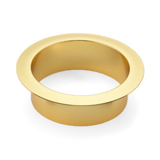 Poubelle ronde de haute qualité, en acier inoxydable, surface : plaqué or 24 carats, 136 mm (5,4 »), AN-DH011-GP. Litière de déchets en acier inoxydable, pour la restauration système, l’aménagement de magasins, le salon de beauté et bien plus encore,