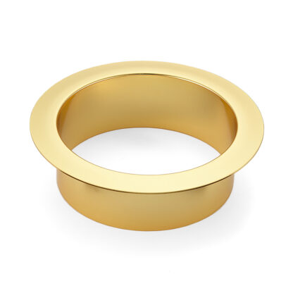 Poubelle ronde de haute qualité, en acier inoxydable, surface : plaqué or 24 carats, 136 mm (5,4 »), AN-DH011-GP. Litière de déchets en acier inoxydable, pour la restauration système, l’aménagement de magasins, le salon de beauté et bien plus encore,