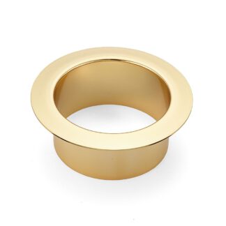 Poubelle ronde de haute qualité, en acier inoxydable, surface : plaqué or 24 carats, 82 mm (3,3 »), AN-DH005-GP. Jet-déchets en acier inoxydable, pour la restauration système, l’aménagement de magasins, le salon de beauté, le cabinet médical et bien 