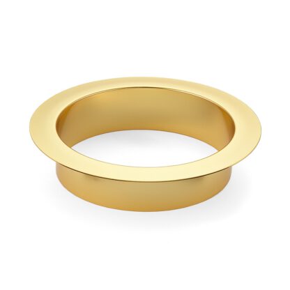 Poubelle ronde de haute qualité, en acier inoxydable, surface : plaqué or 24 carats, 136 mm (5,4"), finition : plate, AN-LH011-GP. Éjection de déchets en acier inoxydable, pour la restauration de systèmes, l’aménagement de magasins, la restauration et bie