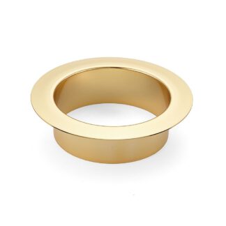 Poubelle ronde de haute qualité, en acier inoxydable, surface : plaqué or 24 carats, 82 mm (3,3"), finition : plate, AN-LH005-GP. Éjection de déchets en acier inoxydable, pour la restauration de systèmes, l’aménagement de magasins, la restauration et bien