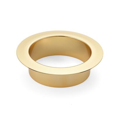Poubelle ronde de haute qualité, en acier inoxydable, surface : plaqué or 24 carats, 82 mm (3,3"), finition : plate, AN-LH005-GP. Éjection de déchets en acier inoxydable, pour la restauration de systèmes, l’aménagement de magasins, la restauration et bien