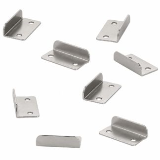 8 pièces de support de verrouillage de haute qualité, en acier, surface : nickelée, 30 mm (1-3/16"), 14.01.064-1. Plaque robuste pour serrure de meuble, serrure d’armoire, serrure vissée, porte d’armoire et bien plus encore, par SISO Danemark