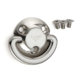 Œil de pont pliant robuste en acier inoxydable SUS316, 94 mm (3,8 »), EY-R80. V4A Padeye pliant silencieux pour la construction navale, yachts, arrêts en boucle, extérieur, environnement humide, environnement hostile et bien plus encore, par Sugatsun