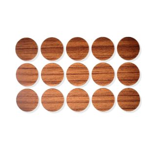 Couvercle de trou de forage autocollant de 15 pièces en plastique, surface: brun, 20 mm (0,8 ») 5136016. Couvercle de trou de vis en plastique pour meubles, armoires, tables, lits, armoires de cuisine et bien plus encore, d’EMUCA