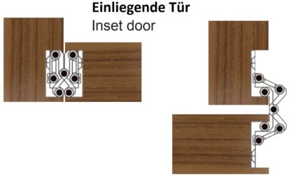 2 pièces Charnière Sepa de haute qualité pour encastrement, 180°, pour butée invisible, surface : aspect acier inoxydable, 52 mm (2,1 »), 15.04.076-0. Charnière de fraisage de meubles, pour porte de meuble, porte d’armoire, table pliante, abattant, b – Image 10