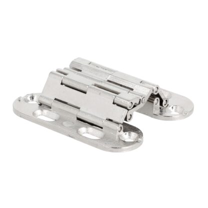 2 pièces Charnière Sepa de haute qualité pour encastrement, 180°, pour butée invisible, surface : aspect acier inoxydable, 52 mm (2,1 »), 15.04.076-0. Charnière de fraisage de meubles, pour porte de meuble, porte d’armoire, table pliante, abattant, b – Image 5