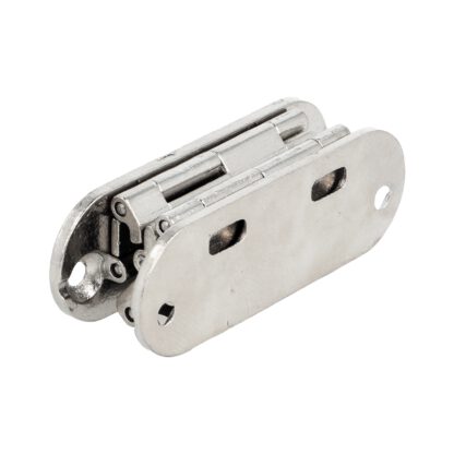 2 pièces Charnière Sepa de haute qualité pour encastrement, 180°, pour butée invisible, surface : aspect acier inoxydable, 52 mm (2,1 »), 15.04.076-0. Charnière de fraisage de meubles, pour porte de meuble, porte d’armoire, table pliante, abattant, b – Image 6