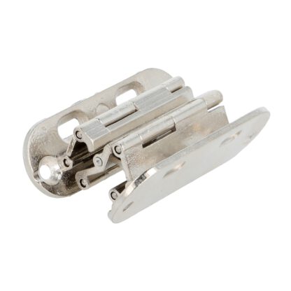2 pièces Charnière Sepa de haute qualité pour encastrement, 180°, pour butée invisible, surface : aspect acier inoxydable, 52 mm (2,1 »), 15.04.076-0. Charnière de fraisage de meubles, pour porte de meuble, porte d’armoire, table pliante, abattant, b – Image 7