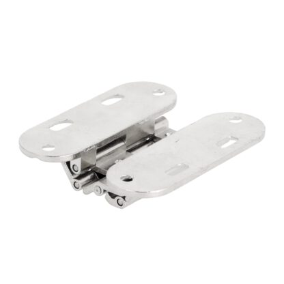 2 pièces Charnière Sepa de haute qualité pour encastrement, 180°, pour butée invisible, surface : aspect acier inoxydable, 52 mm (2,1 »), 15.04.076-0. Charnière de fraisage de meubles, pour porte de meuble, porte d’armoire, table pliante, abattant, b – Image 9