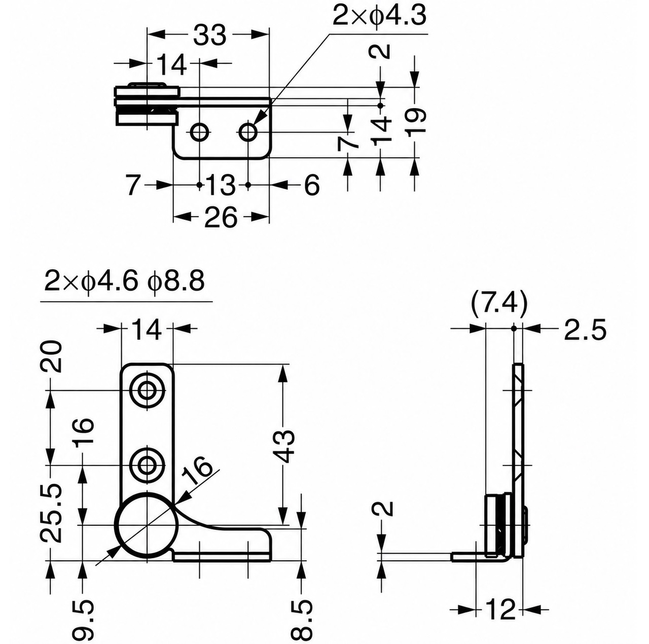 Ensemble de 2 charnières à friction (gauche + droite), couple : 6 N·m, HG-TB30. 2 charnières à friction de haute qualité pour couvercles d’appareils, rabats de meubles, boîtiers de moniteurs et bien plus encore, par Sugatsune / LAMP® (Japon) – Image 4
