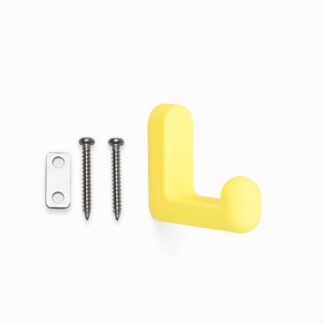 Crochet en silicone de haute qualité pour montage mural, en acier inoxydable massif, capacité de charge : 10 kg, surface : jaune pastel, PXB-GR05-111-LYE. Crochets en caoutchouc pour le jardin d’enfants, l’école, l’hôpital et bien plus encore, par Sugatsu
