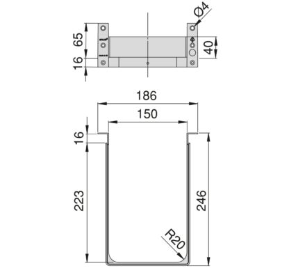 Découpe de siphon de haute qualité, en plastique, surface : gris, 3011921. Protection de siphon rectangulaire pour meuble sous-vasque, meuble de cuisine, meuble de salle de bain, siphon, drain et bien plus encore, par EMUCA – Image 2