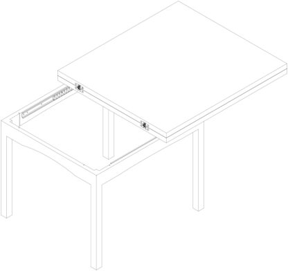 2 charnières croisées invisibles de haute qualité 70 x 16mm en zamak, look inox, incl. vis. Bande de meuble invisible de UMAXO®, pliable à 180°. Charnière de meuble cachée (vici hinge) à encastrer – Image 6