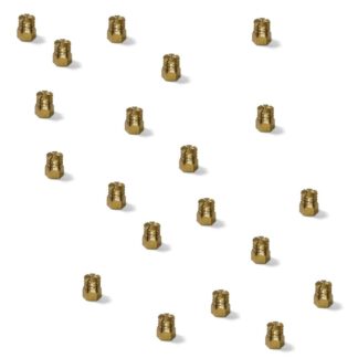 20 pièces de manchon d’expansion de haute qualité avec filetage intérieur M4 pour le bois, en laiton, 7,5 mm (19/64"), 9003402. Insert de filetage d’expansion pratique pour les pièces en bois, les assemblages de meubles et bien plus encore, d’EMUCA