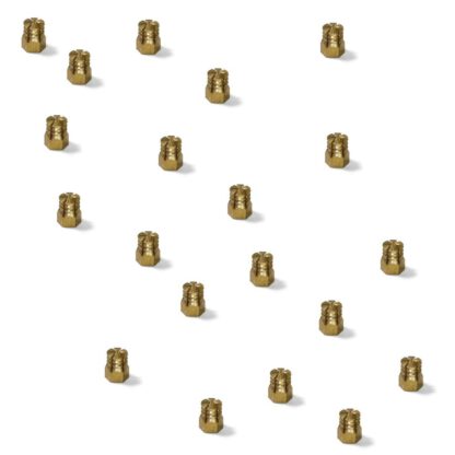 20 pièces de manchon d’expansion de haute qualité avec filetage intérieur M4 pour le bois, en laiton, 7,5 mm (19/64"), 9003402. Insert de filetage d’expansion pratique pour les pièces en bois, les assemblages de meubles et bien plus encore, d’EMUCA