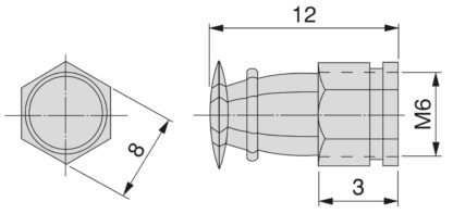 20 pièces de manchon d’expansion de haute qualité avec filetage intérieur M6 pour le bois, en laiton, 12 mm (15/32"), 8008202. Insert fileté d’écartement pratique pour les pièces en bois, les raccords de meubles et bien plus encore, d’EMUCA – Image 2