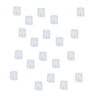 20 manchons d’expansion de haute qualité avec filetage intérieur M6, en nylon (PA), 10 mm (25/64"), 9007920. Insert de filetage d’expansion pratique pour les pièces en bois, les raccords de meubles, les boîtiers électroniques et bien plus encore, par EMUCA