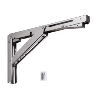 Support de table rabattable pour charges lourdes de haute qualité avec amortisseur Soft-Close EB-303-DA en acier inoxydable. Console pliante jusqu'à 100kg de charge. Support de clapet de ROCA / Sugatsune