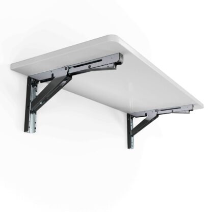 2 supports de table pliants pour charges lourdes EB-303 de haute qualité en acier inoxydable. Une paire de consoles pliantes jusqu'à 150kg de charge. Supports de volets de ROCA / Sugatsune – Image 10
