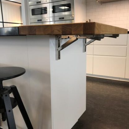 2 supports de table pliants pour charges lourdes EB-303 de haute qualité en acier inoxydable. Une paire de consoles pliantes jusqu'à 150kg de charge. Supports de volets de ROCA / Sugatsune – Image 2