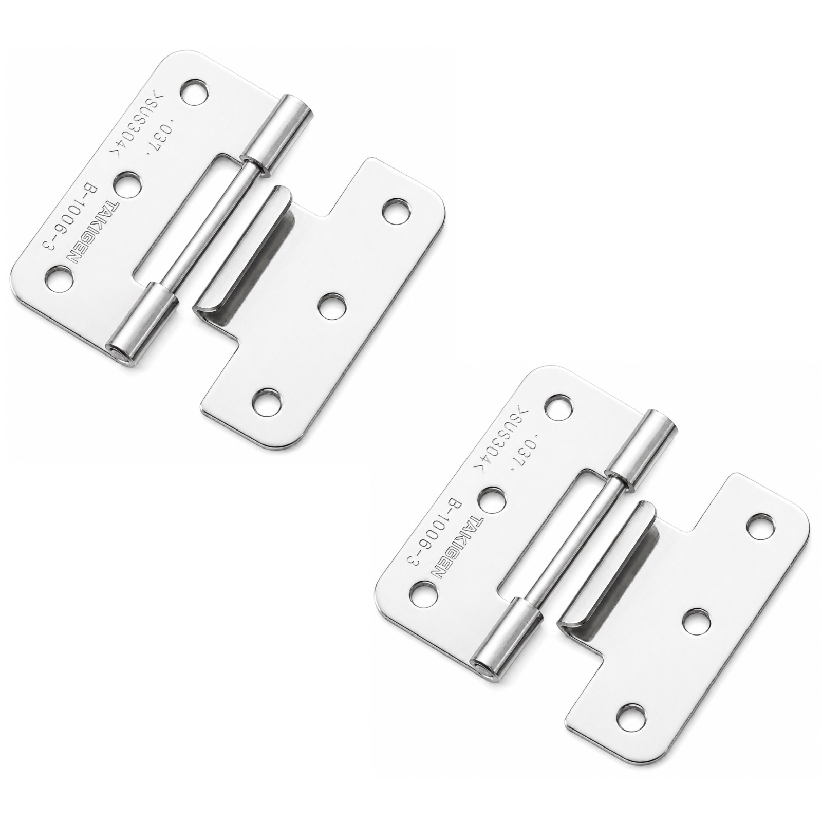 2 Stück hochwertiges Steckscharnier, B-1006-3, Höhe: 40 mm, von TAKIGEN, Tragkraft: 4 kg (9 lbs). Produktbild