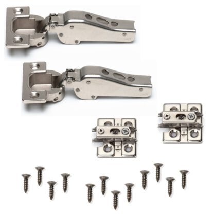 2 charnières de meuble pour charges lourdes J95 pour portes extra lourdes jusqu'à 25 kg ! Incl. Plaques de montage. Sangle à pot pour charges lourdes, sangle pour meubles avec pot de 40 mm de LAMP® / Japon (semi-flottante)