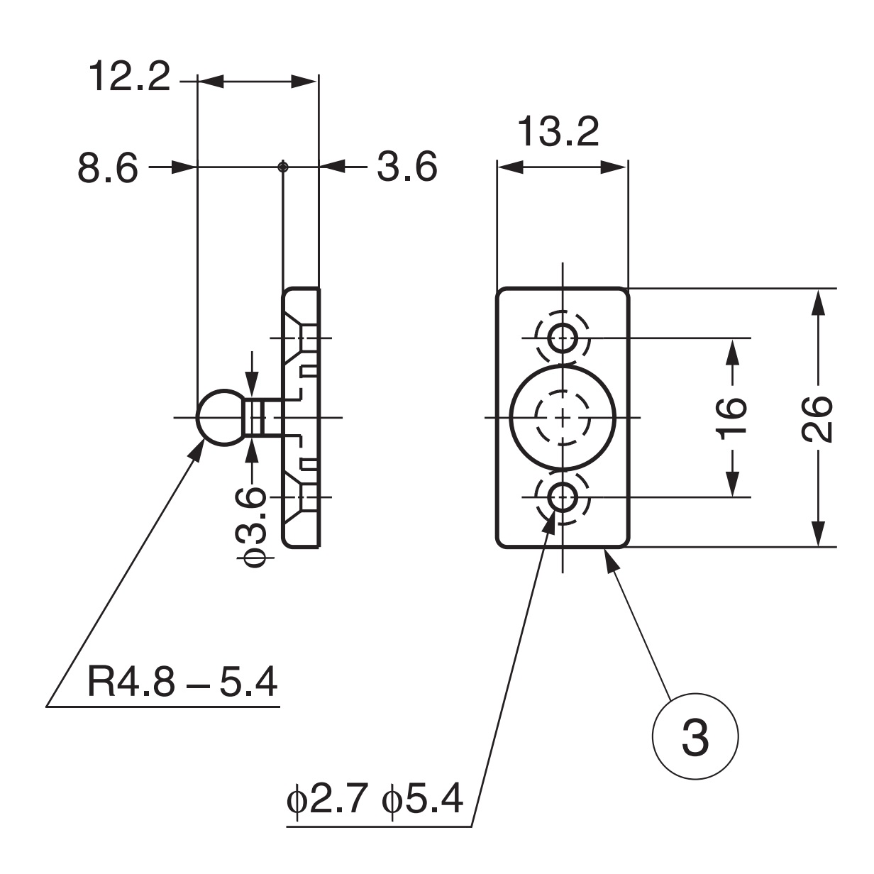 Loqueteau de pression non magnétique MC-28 de SUGATSUNE / Lamp (Japon). Gâche à ressort, loquet tactile automatique pour meubles à visser avec contre-pièce et vis – Image 4