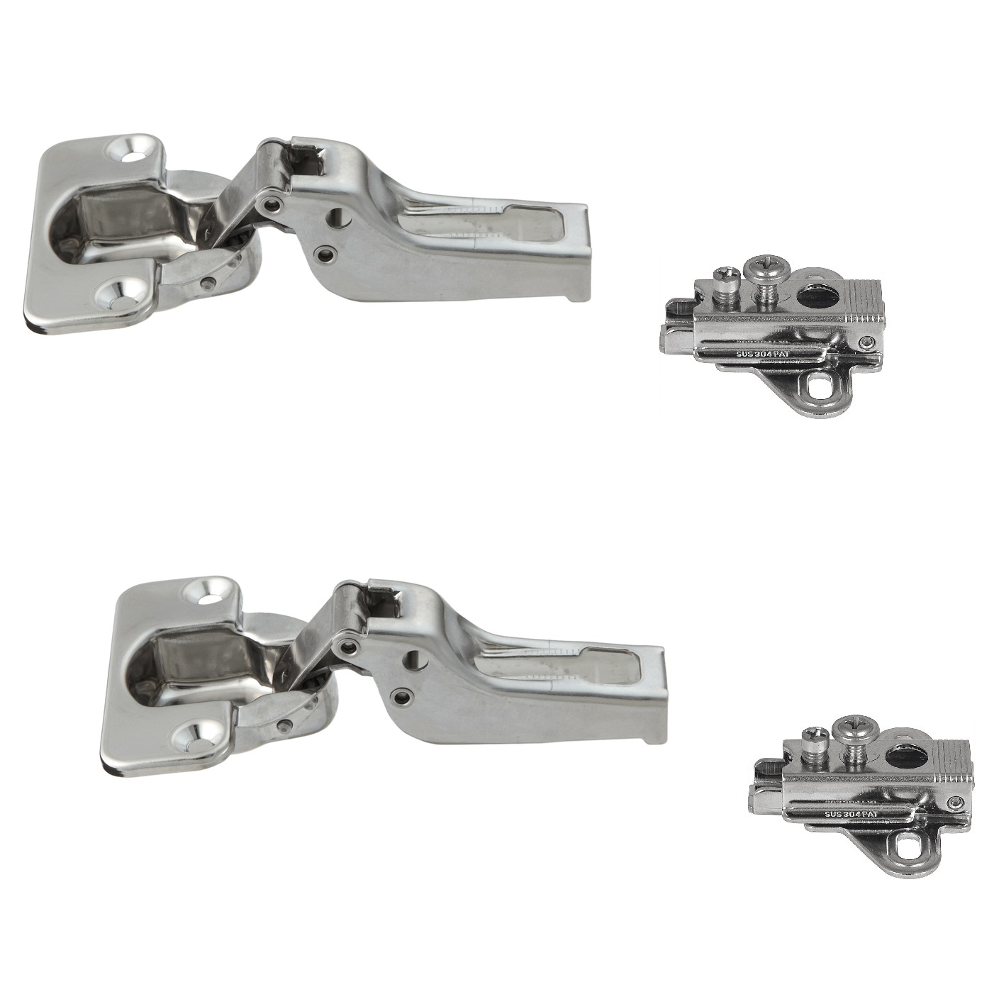 2 bandes de pot en acier inoxydable, incl. Plaques de montage en acier inoxydable de SUGATSUNE / Lamp (Japon). Appui : 9 mm