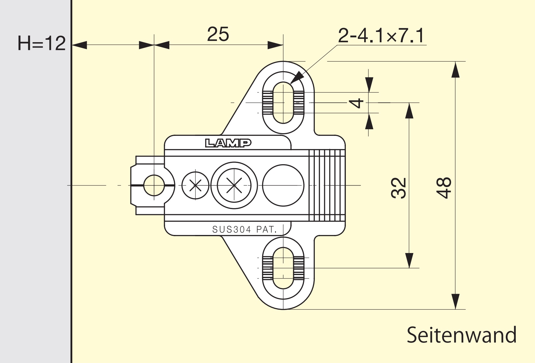 2 bandes de pot en acier inoxydable, incl. Plaques de montage en acier inoxydable de SUGATSUNE / Lamp (Japon). Appui : 9 mm – Image 6