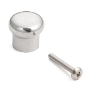 Bouton de meuble en acier inoxydable super léger SUS304, 22mm (0.9 ») RSS-25M. Bouton de meuble exclusif en acier inoxydable super léger en acier inoxydable V2A, poli brillant, pour avion privé, camping-car, bateau, environnement humide, par Sugatsun