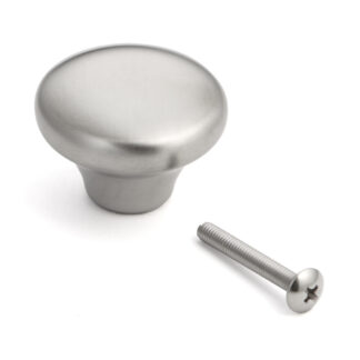 Bouton de meuble en acier inoxydable super léger SUS304, RS-38S de 38 mm (1,5 pouce). Bouton de meuble exclusif en acier inoxydable super léger en acier inoxydable V2A, satin mat, pour avion privé, camping-car, bateau, environnement humide de Sugatsune / 