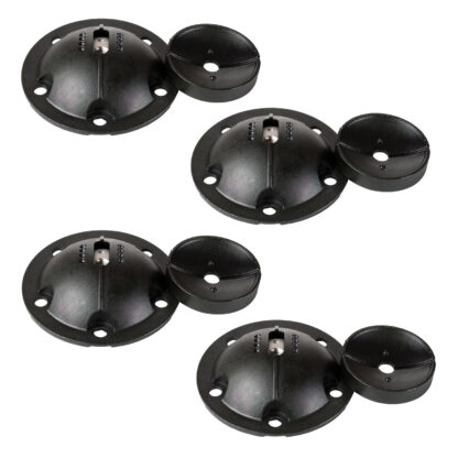4 pièces Système de montage de base de table stable avec angle d’inclinaison réglable, pour filetages M8, en acier inoxydable, surface : noir, 06.11.200. Fixation de pied de meuble pour pieds d’armoire, pieds de meubles, pieds de table et bien plus e