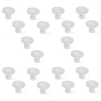 Tampon de charnière de porte en plastique de 20 pièces pour le perçage, surface: transparent, 10 mm (0,4 ») E.9017320. Tampon de perceuse en plastique pour pousser dans les armoires de cuisine, les meubles, les tiroirs, les portes de meubles et bien 
