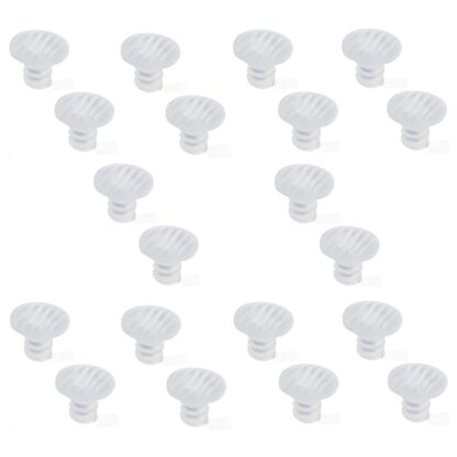Tampon de charnière de porte en plastique de 20 pièces pour le perçage, surface: transparent, 10 mm (0,4 ») E.9017320. Tampon de perceuse en plastique pour pousser dans les armoires de cuisine, les meubles, les tiroirs, les portes de meubles et bien