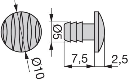 Tampon de charnière de porte en plastique de 20 pièces pour le perçage, surface: transparent, 10 mm (0,4 ») E.9017320. Tampon de perceuse en plastique pour pousser dans les armoires de cuisine, les meubles, les tiroirs, les portes de meubles et bien – Image 2