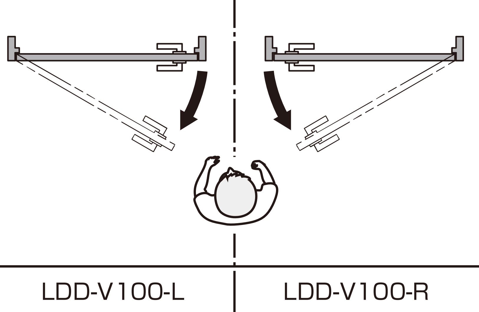 Amortisseur invisible pour portes intérieures affleurantes jusqu'à 100 kg. Système de fermeture en douceur pour portes en bois LDD-V100 de Sugatsune / LAMP® (Japon) – Image 9
