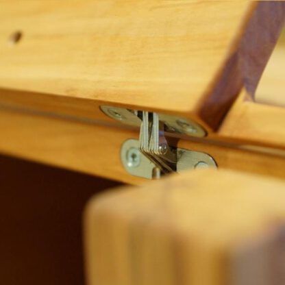2 pièces de charnière croisée invisible 44mm en zamak. Sangle de meuble cachée de UMAXO® pliable à 180°. Charnière de meuble invisible, zinguée jaune, à encastrer – Image 2