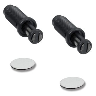 2 pièces de boutons-pression magnétiques UMAXO® Push-to-open avec contrepartie auto-adhésive, 22.01.095. Loquet tactile magnétique pour le perçage, bouton-pression magnétique pour meubles, armoires de cuisine, armoires de salon, armoires en étain et bien 