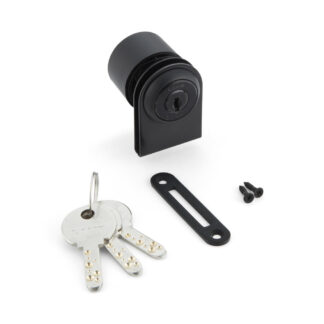 Serrure à levier, pour portes vitrées, série Million Lock, à clé équivalente 1310GL-BL-D, par Sugatsune / LAMP (Japon)